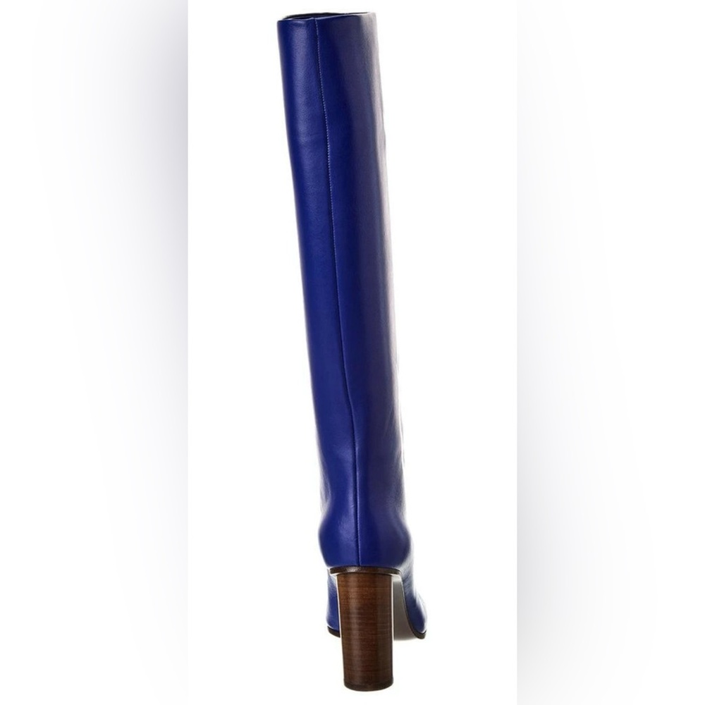 Anya Hindmarch Blue and White Over the Knee Boots - Picture 5 of 5